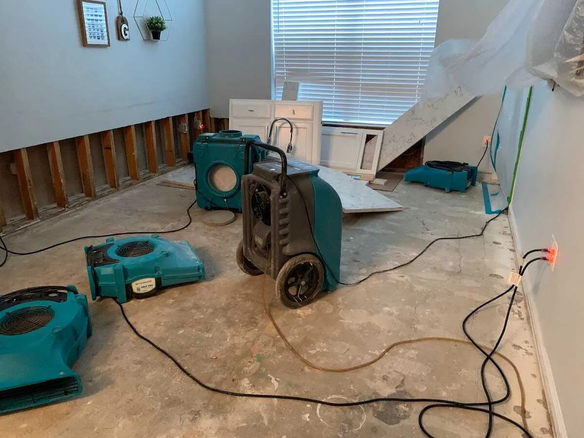 Dehumidifier in flood-cut room for Water Extraction & Removal in Middletown